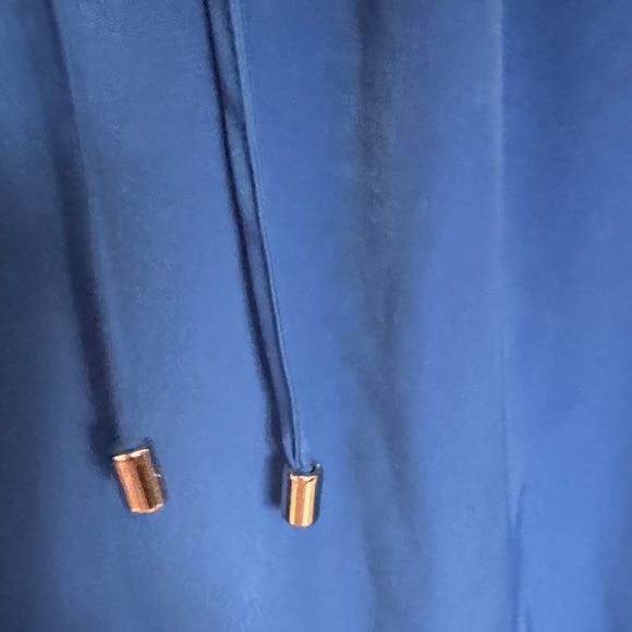 Alfani Vibrant Blue Midi Dress with cinched waist & tie - Picture 4 of 7